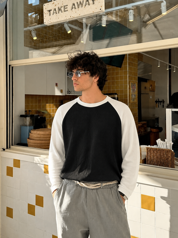 Waffle Raglan (Midnight)